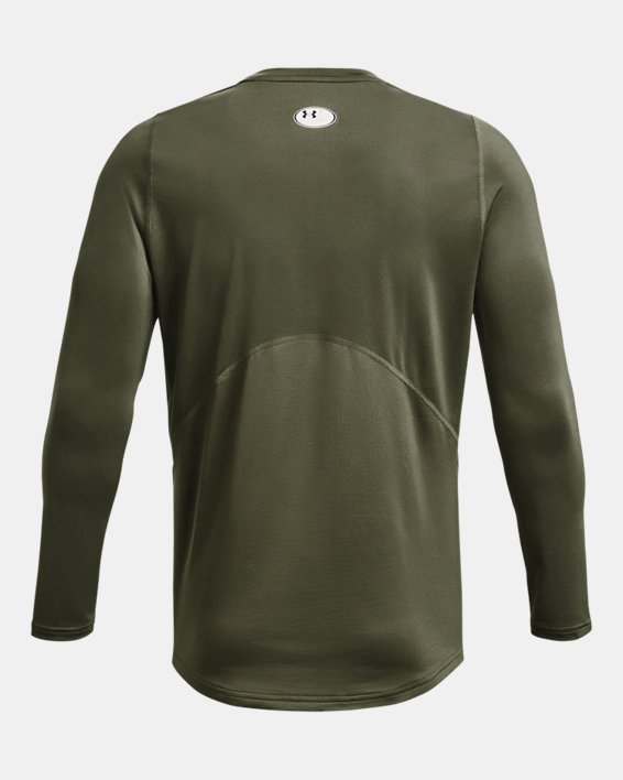 Men's HeatGear® Fitted Long Sleeve, Green, pdpMainDesktop image number 5